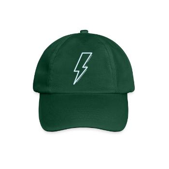 Neon blue flash light - Baseball Cap - bottle green - Front