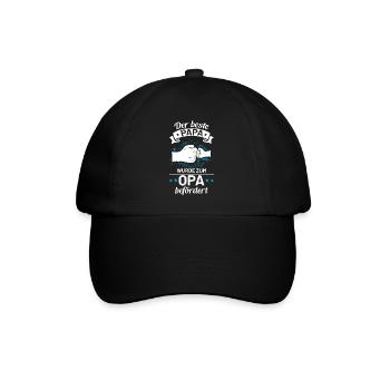 Papa Opa Vintage Spruch - Baseballkappe - Schwarz/Schwarz - Vorne