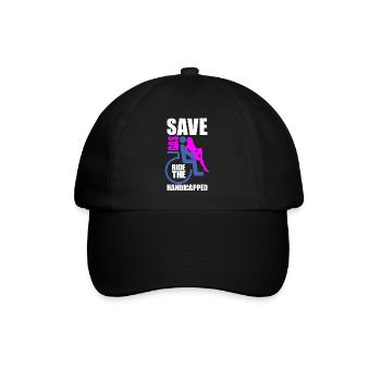 Behindert Humor Lustig - Baseballkappe - Schwarz/Schwarz - Vorne
