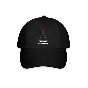 peewww bzeewww funny lightsaber lightsword design - Baseball Cap - black/black - Front