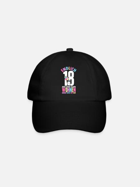 Endlich 18 Aber Meine Eltern Wohnen Immer Noch Bei - Baseballkappe - Schwarz/Schwarz