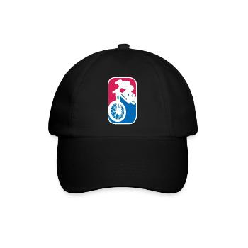 Mountainbike Downhill Fahrrad mtb logo Geschenk - Baseballkappe - Schwarz/Schwarz - Vorne