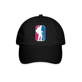 Wandern Outdoor Berge Logo Bergsteigen Geschenk - Baseballkappe - Schwarz/Schwarz - Vorne