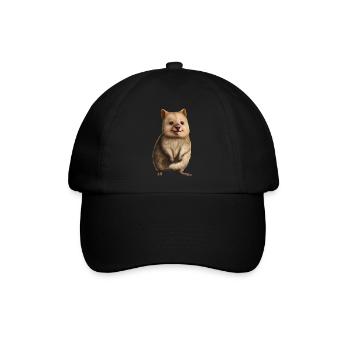 Quokka - the cute marsupial - Baseball Cap - black/black - Front