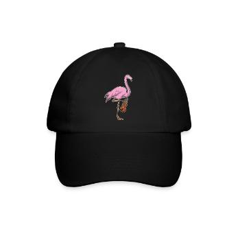 Flamingo Musicien Guitare Musique - Casquette classique - noir/noir - Devant