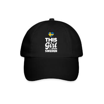 Drapeau de la Suède Scandinavie Drapeau suédois - Casquette classique - noir/noir - Devant