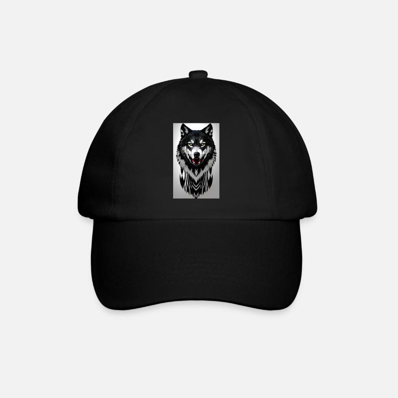 Wolf - Baseballkappe - Schwarz/Schwarz