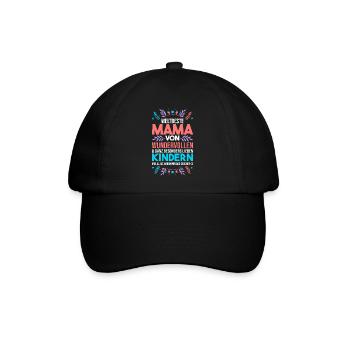 Weltbeste Mama - Baseballkappe - Schwarz/Schwarz - Vorne