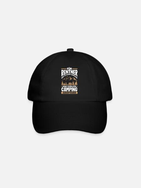 Für Rentner gibt es nur endlose Campingabenteuer - Baseballkappe - Schwarz/Schwarz