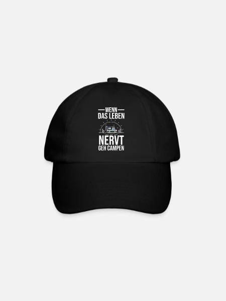Wohnmobil Wohnwagen Camping Camper - Baseballkappe - Schwarz/Schwarz