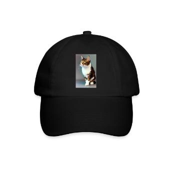 Chat | Animal de compagnie | Fan de chat | mignon | Chaton - Casquette classique - noir/noir - Devant