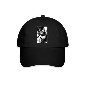 Chat | Animal de compagnie | Fan de chat | mignon | Chaton - Casquette classique - noir/noir - Devant