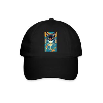Chat | Animal de compagnie | Fan de chat | mignon | Chaton - Casquette classique - noir/noir - Devant