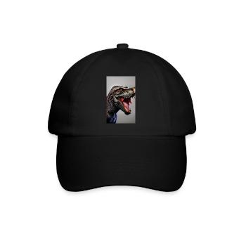 Dinosaurier | T-Rex | Tyrannosaurus - Baseballkappe - Schwarz/Schwarz - Vorne