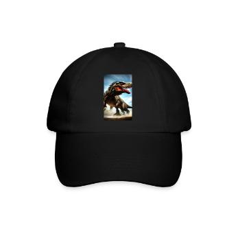 Dinosaurier | T-Rex | Tyrannosaurus - Baseballkappe - Schwarz/Schwarz - Vorne