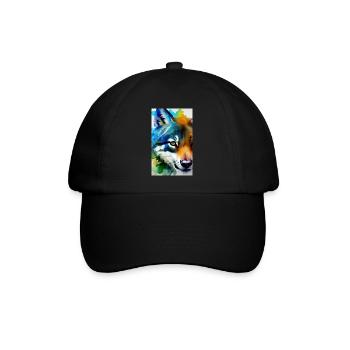 Loup | Prédateur | Chien | Mystique - Casquette classique - noir/noir - Devant