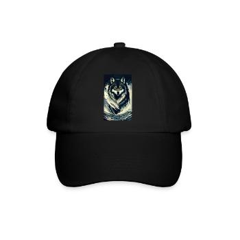 Loup | Prédateur | Chien | Mystique - Casquette classique - noir/noir - Devant