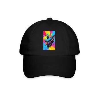 Aigle | Oiseaux | Liberté | Animaux - Casquette classique - noir/noir - Devant