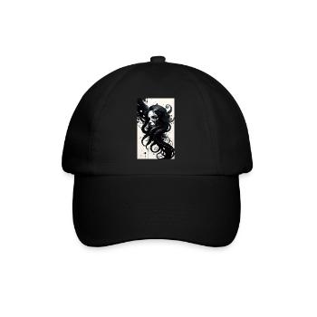 Woman | Face | Girls | Anime | mystical - Baseball Cap - black/black - Front