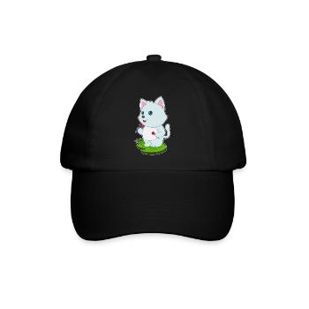 Katze Dart Dartpfeil - Baseballkappe - Schwarz/Schwarz - Vorne