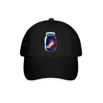 Space enclosed in a jar - Baseball Cap - black/black - Front