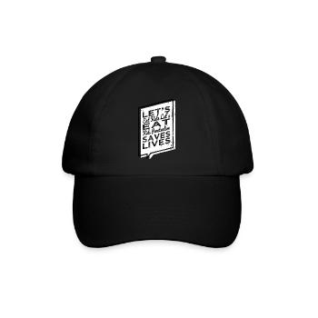 sayings present birthday present happy literature - Baseball Cap - black/black - Front