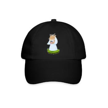 Reh Braut Blumenstrauß Hochzeit - Baseballkappe - Schwarz/Schwarz - Vorne