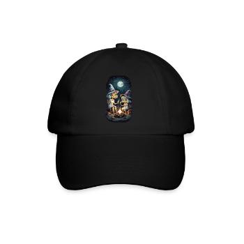 Drôles de sorcières feu de camp Halloween enfants - Casquette classique - noir/noir - Devant