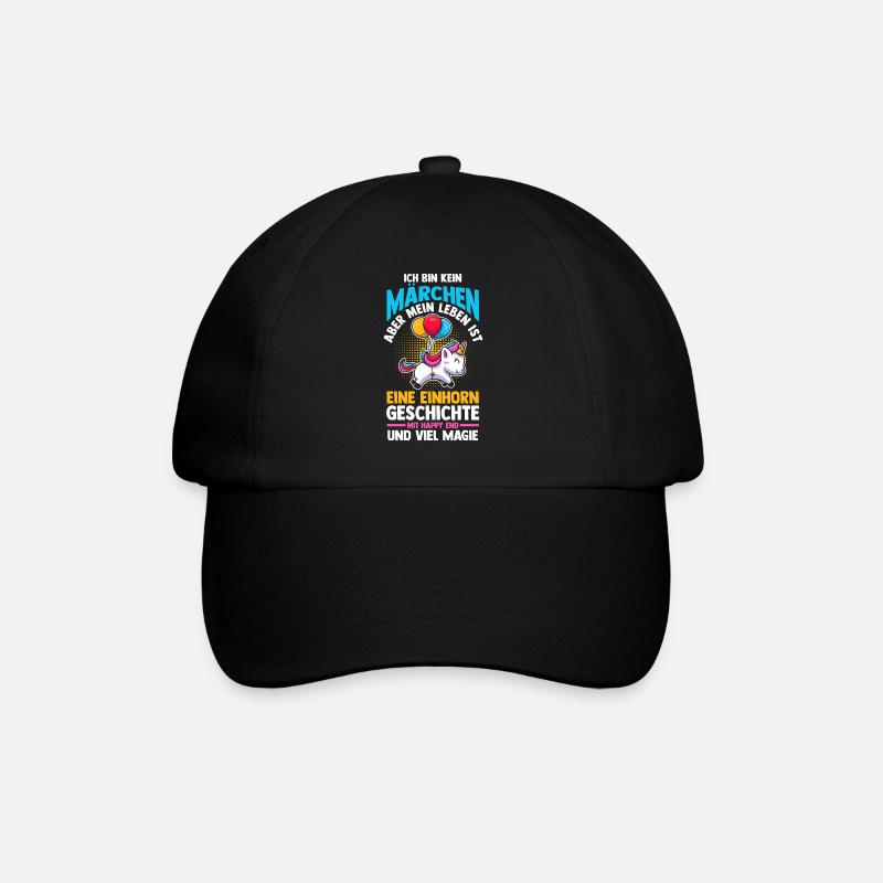Einhorn - Baseballkappe - Schwarz/Schwarz