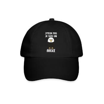 Citation humour Oiseau aigle - Casquette classique - noir/noir - Devant