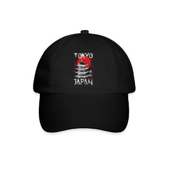 Tokio Kunst Samurai Tokyo - Baseballkappe - Schwarz/Schwarz - Vorne