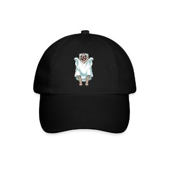 Pug Halloween Ghost - Baseball Cap - black/black - Front