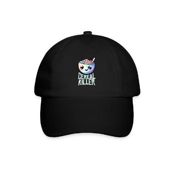 Cereal Killer Breakfast Pun - Baseball Cap - black/black - Front