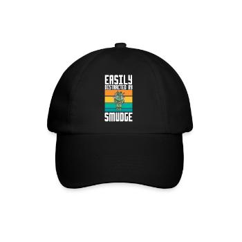 Easily Distracted By Smudge Burning Herbs Smudging - Baseball Cap - black/black - Front