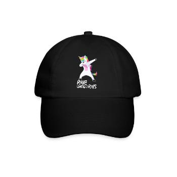 Logo Rave Unicorns White Text - Baseball Cap - black/black - Front