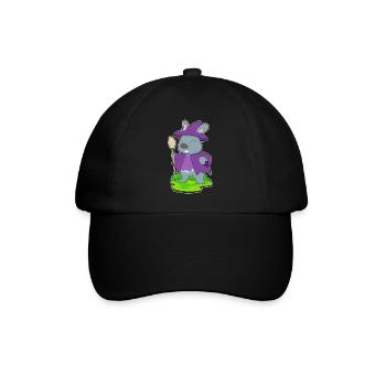Bunny Witch Broom - Baseball Cap - black/black - Front
