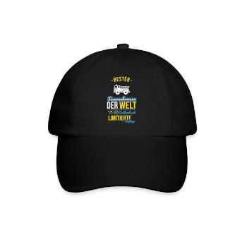 Bester Feuerwehrmann der Welt - 100% Authentisch - Baseballkappe - Schwarz/Schwarz - Vorne