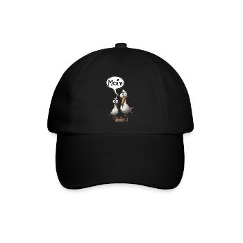 Seagull Seagulls Saying Moin Northern Germany - Baseball Cap - black/black - Front