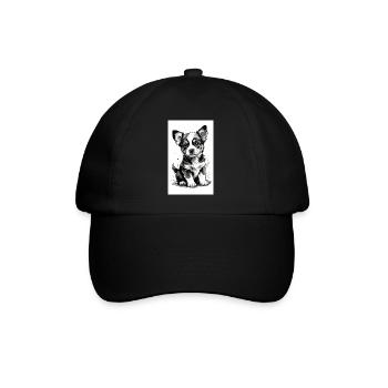 Hundewelpen | Hunde | Welpen | Hundefan - Baseballkappe - Schwarz/Schwarz - Vorne