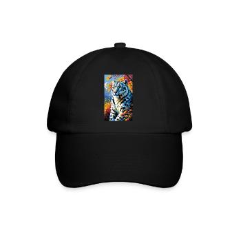 Léopard des neiges | Léopard | Prédateur - Casquette classique - noir/noir - Devant
