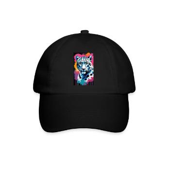 Léopard des neiges | Léopard | Prédateur - Casquette classique - noir/noir - Devant
