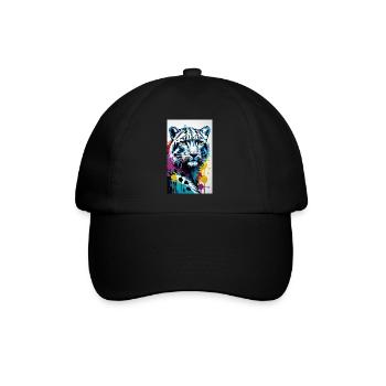 Léopard des neiges | Léopard | Prédateur - Casquette classique - noir/noir - Devant