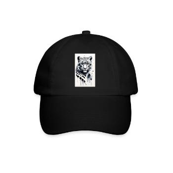 Léopard des neiges | Léopard | Prédateur - Casquette classique - noir/noir - Devant