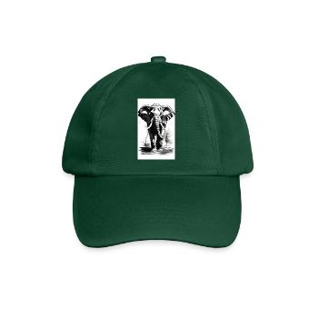 Elefant | Wildtier | Afrika | Kindermotive - Baseballkappe - Flaschengrün - Vorne