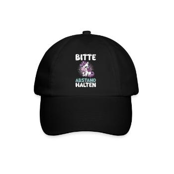 Mallorca PLEASE KEEP YOUR DISTANCE Anti Flirt Funny - Baseball Cap - black/black - Front