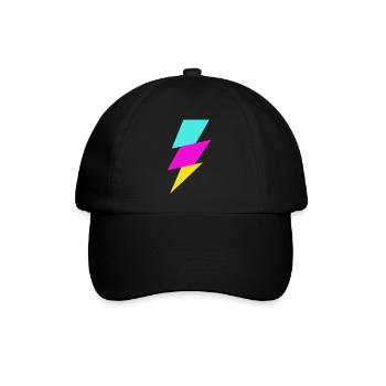 Rayon abstrait aux couleurs néon - Casquette classique - noir/noir - Devant
