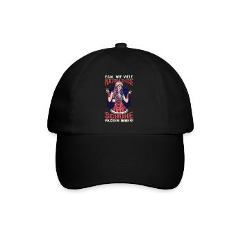 Weihnachtsgeschenk Frauen Plätzchen Lustig Idee - Baseballkappe - Schwarz/Schwarz - Vorne