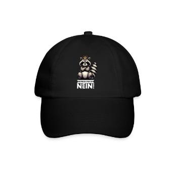 Avant que vous ne demandiez : Non, raton laveur, raton laveur, animal de la forêt - Casquette classique - noir/noir - Devant