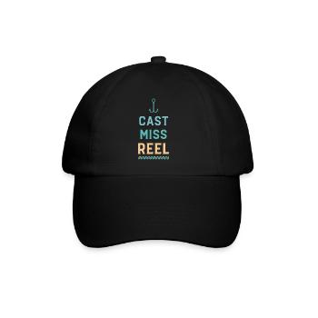 Anchor and Waves Cast Miss Reel - Baseball Cap - black/black - Front