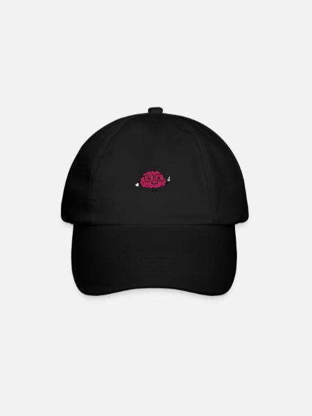 schlaues gehirn - Baseballkappe - Schwarz/Schwarz